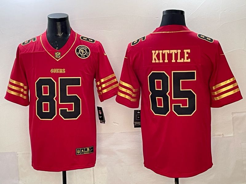 Men 2025 Nike San Francisco 49ers #85 Kittle Red gold Limited NFL Jersey 043->san francisco 49ers->NFL Jersey